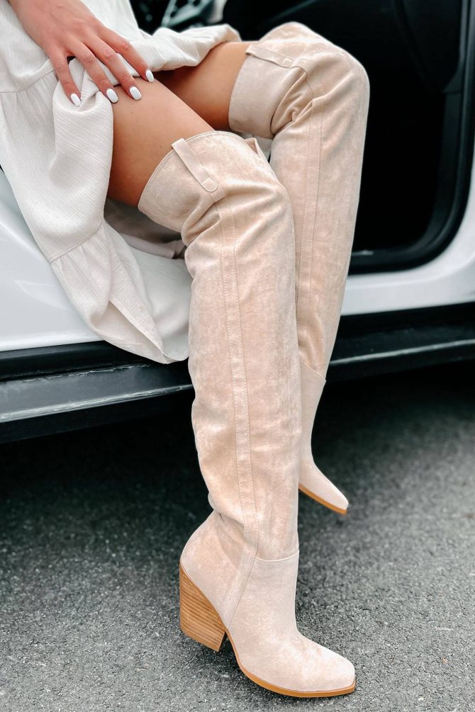 Calahari Faux Suede Over The Knee Billini Boots (Sahara Suede) · NanaMacs - Image 2