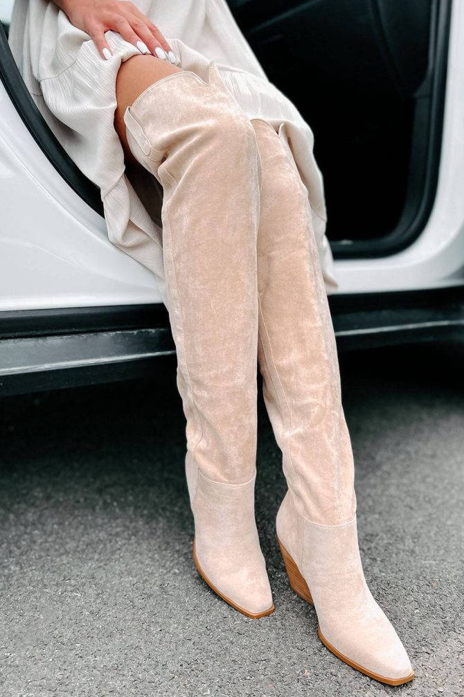 Calahari Faux Suede Over The Knee Billini Boots (Sahara Suede) · NanaMacs - Image 3