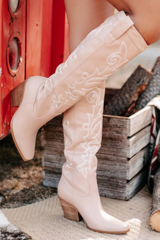 Charley Faux Leather Billini Cowboy Boots (Rose Clay) · NanaMacs