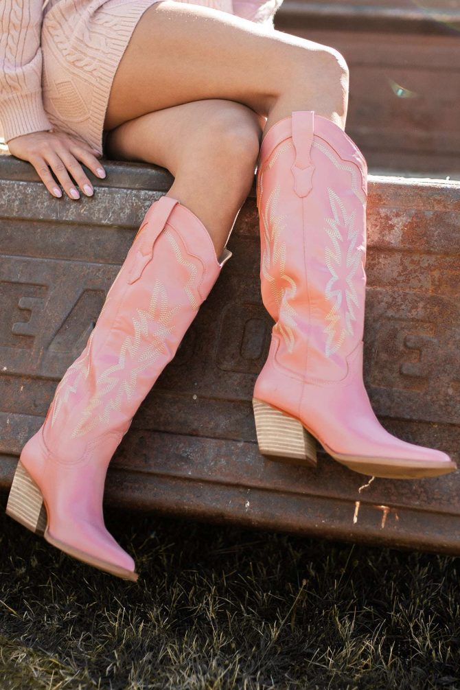 Wildflower At Heart Cowboy Boots (Pink) · NanaMacs - Image 3