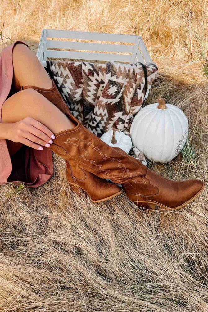 Kicking Up Some Dirt Chinese Laundry Western Boot (Brown) · NanaMacs