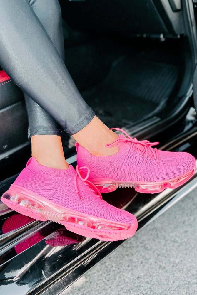 Style Activated Flyknit Sneakers (Hot Pink) · NanaMacs - Image 4