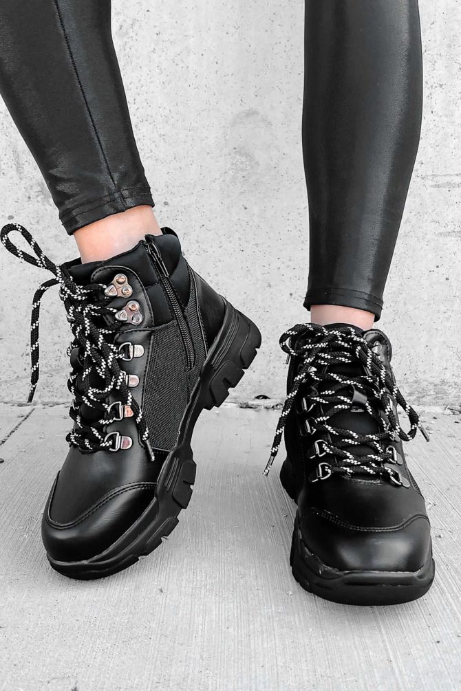 Aspen Adventures Lace-Up Boots (Black) · NanaMacs - Image 2