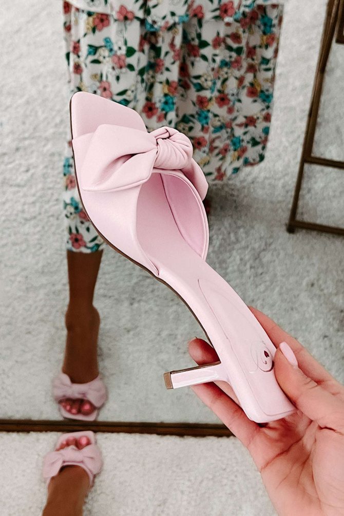 Pretty In Prague Knotted Heels (Pink) · NanaMacs - Image 2