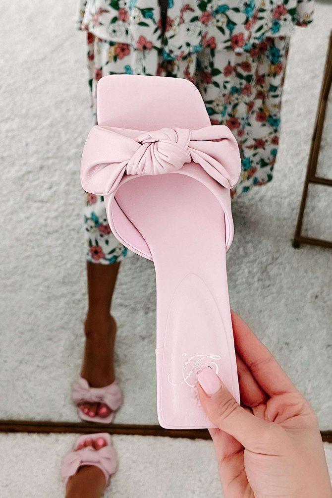 Pretty In Prague Knotted Heels (Pink) · NanaMacs - Image 3