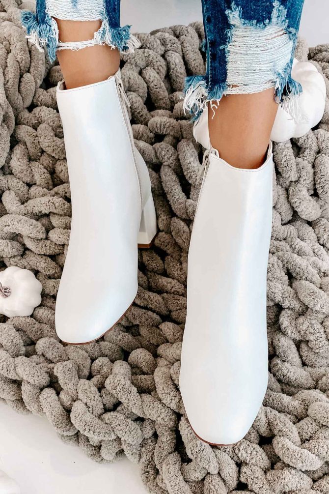 Truly Divine Faux Leather Booties (Bone) · NanaMacs - Image 4