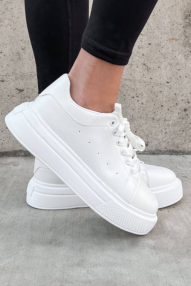 Doorbuster Just Playin' Around Platform Sneakers (White) · NanaMacs - Image 2
