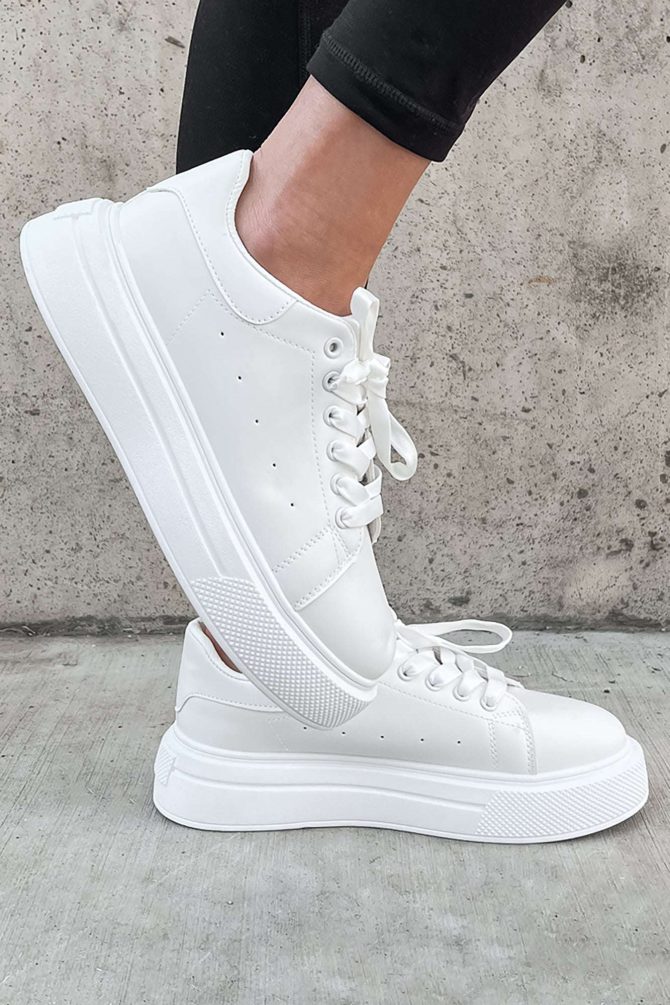 Doorbuster Just Playin' Around Platform Sneakers (White) · NanaMacs - Image 3