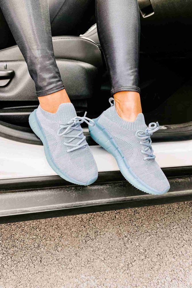 Motivated To Move Sock Knit Sneakers (Blue) · NanaMacs - Image 2