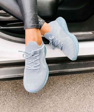 Motivated To Move Sock Knit Sneakers (Blue) · NanaMacs