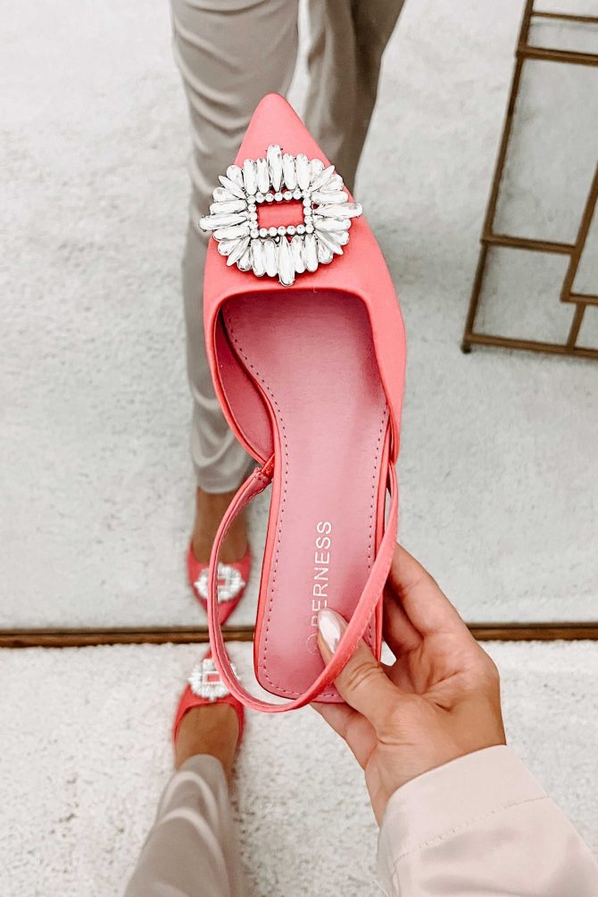 Taste Of Success Satin Slingback Kitten Heels (Hot Pink) · NanaMacs - Image 2