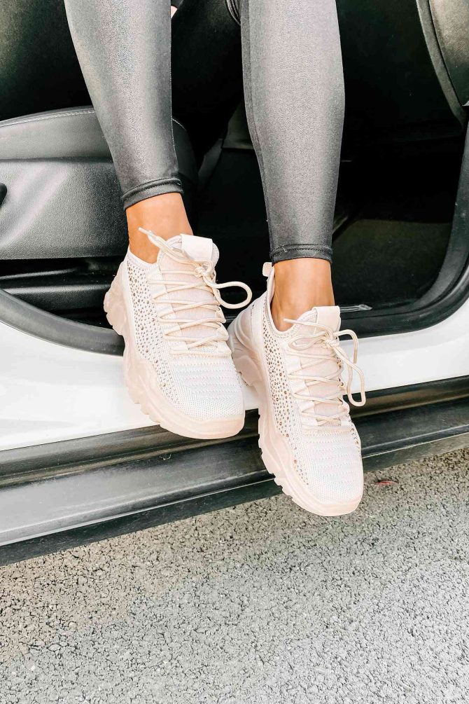 Touch Of Sparkle Chunky Rhinestone Sneakers (Rose Gold Rhinestone) · NanaMacs - Image 2