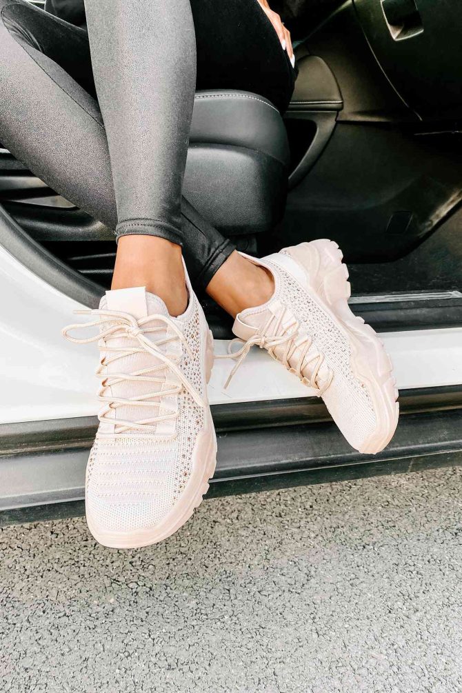 Touch Of Sparkle Chunky Rhinestone Sneakers (Rose Gold Rhinestone) · NanaMacs - Image 3