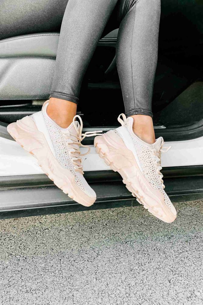 Touch Of Sparkle Chunky Rhinestone Sneakers (Rose Gold Rhinestone) · NanaMacs - Image 4