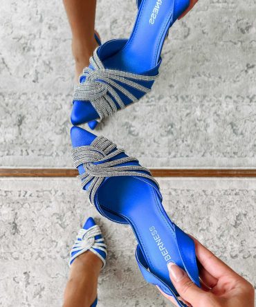 Prepped For The Spotlight Rhinestone Slingback Pumps (Royal Blue) · NanaMacs