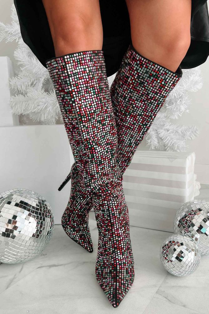 In My Era Knee High Rhinestone Boots (Multi) · NanaMacs - Image 2