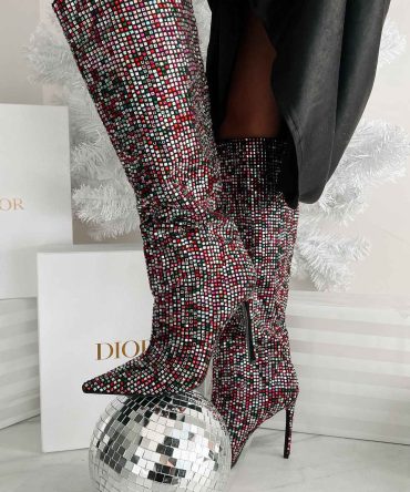 In My Era Knee High Rhinestone Boots (Multi) · NanaMacs