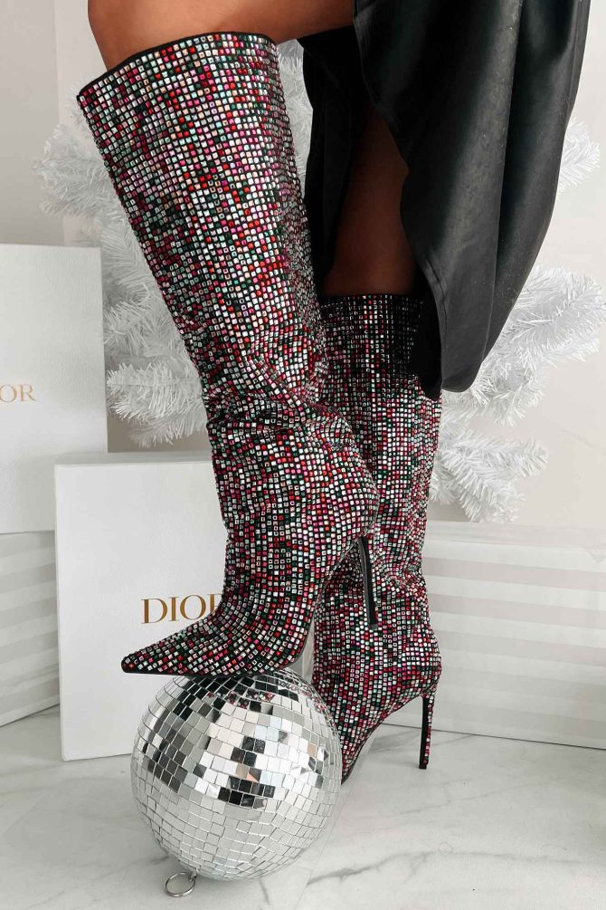 In My Era Knee High Rhinestone Boots (Multi) · NanaMacs