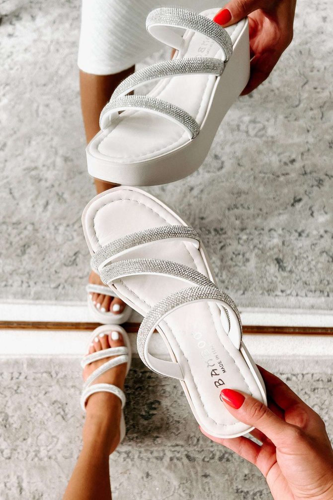 Rosana Rhinestone Platform Sandals (Silver Multi) · NanaMacs - Image 3