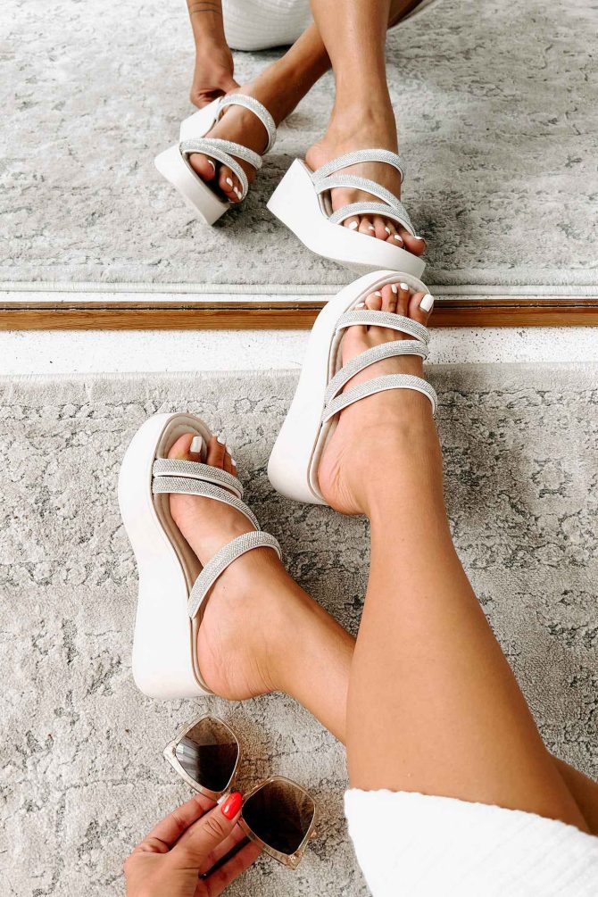 Rosana Rhinestone Platform Sandals (Silver Multi) · NanaMacs - Image 2