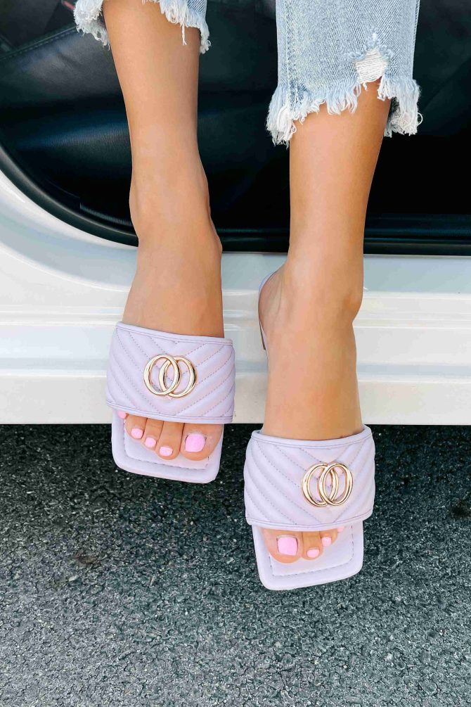 Chic Moments Quilted Sandal (Lavender) · NanaMacs - Image 2