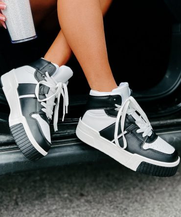 Matina High Top Sneakers (Black/White) · NanaMacs