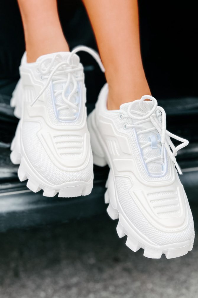 Chasing The Weekend Chunky Sneakers (White) · NanaMacs - Image 2