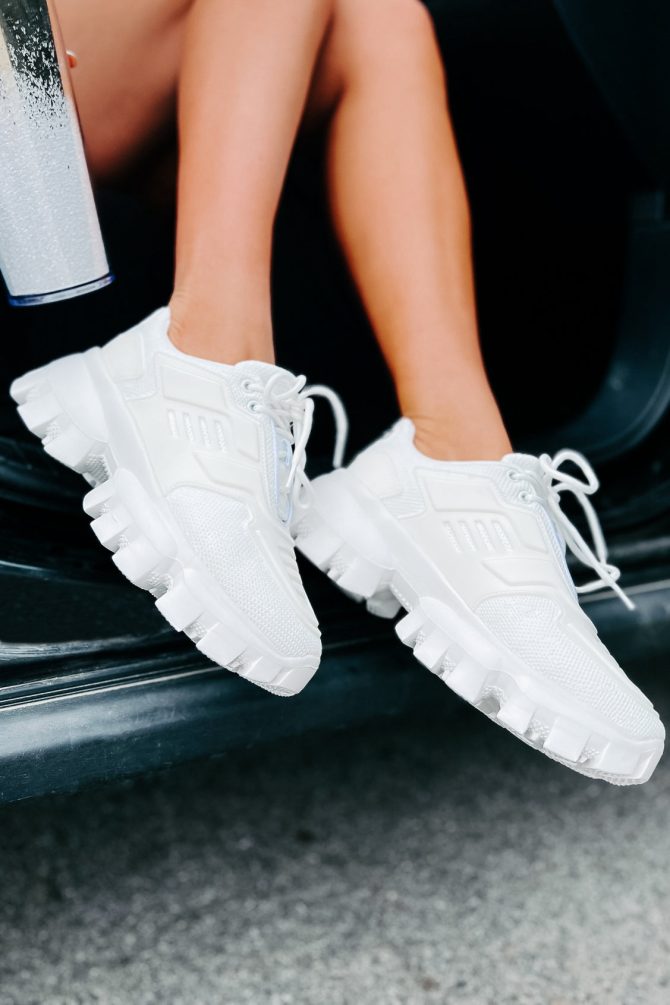 Chasing The Weekend Chunky Sneakers (White) · NanaMacs - Image 4