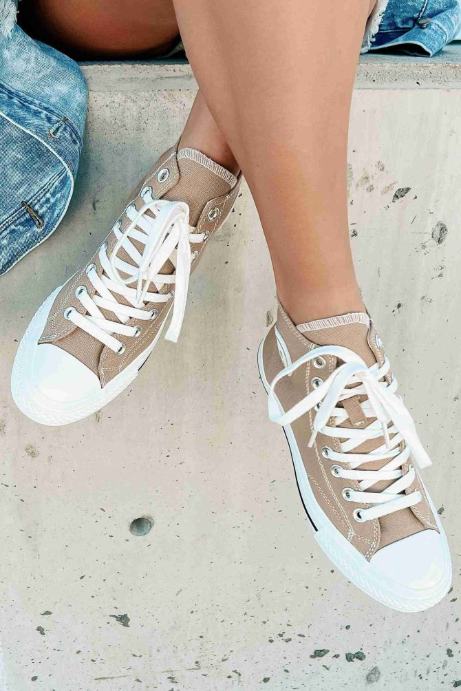 See For Yourself High-Top Canvas Sneakers (Mocha) · NanaMacs - Image 3