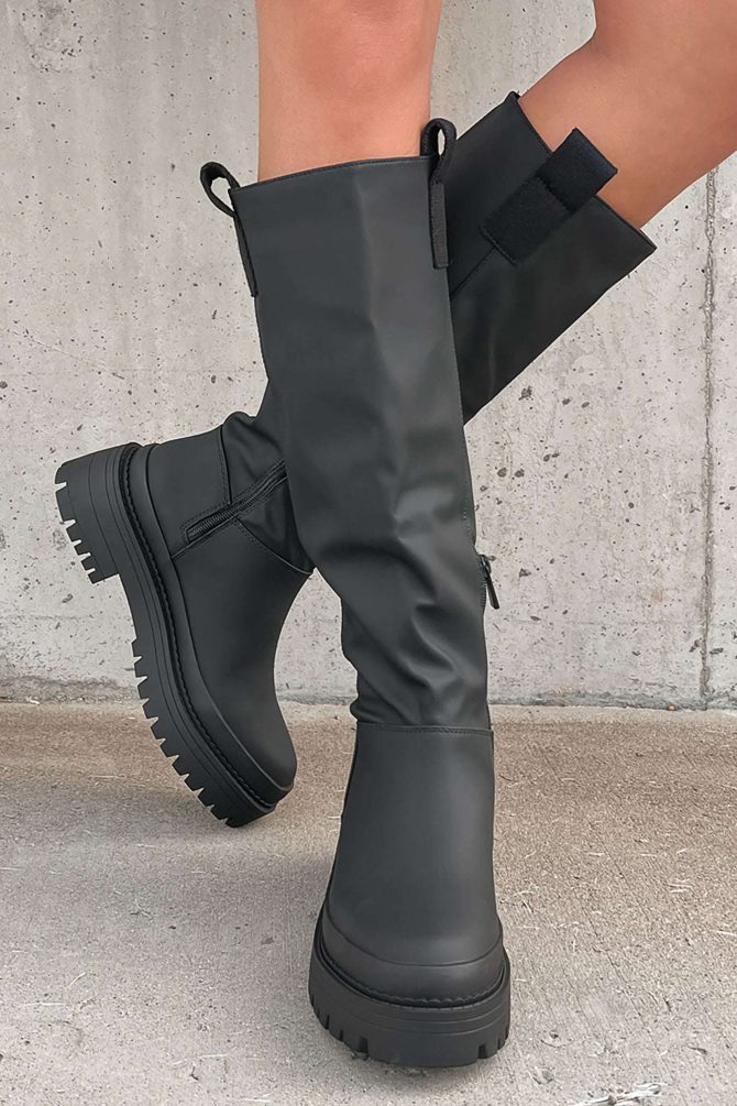 Forever That Girl Knee High Lug Sole Boots (Black) · NanaMacs - Image 4