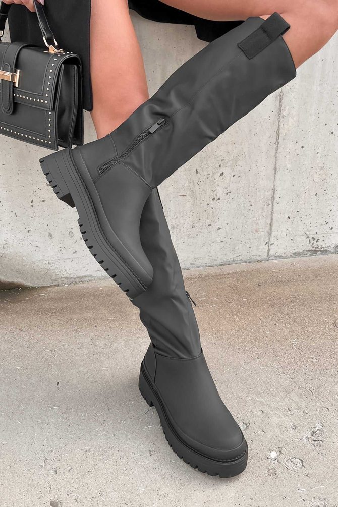 Forever That Girl Knee High Lug Sole Boots (Black) · NanaMacs - Image 3