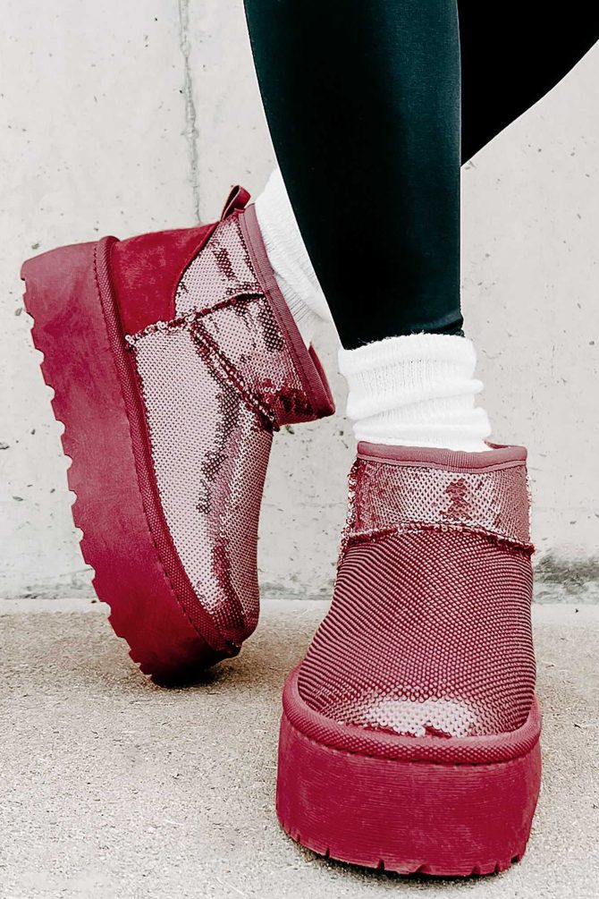 It's Been Real Sequin Platform Booties (Pink) · NanaMacs - Image 4