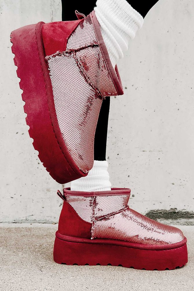 It's Been Real Sequin Platform Booties (Pink) · NanaMacs - Image 3