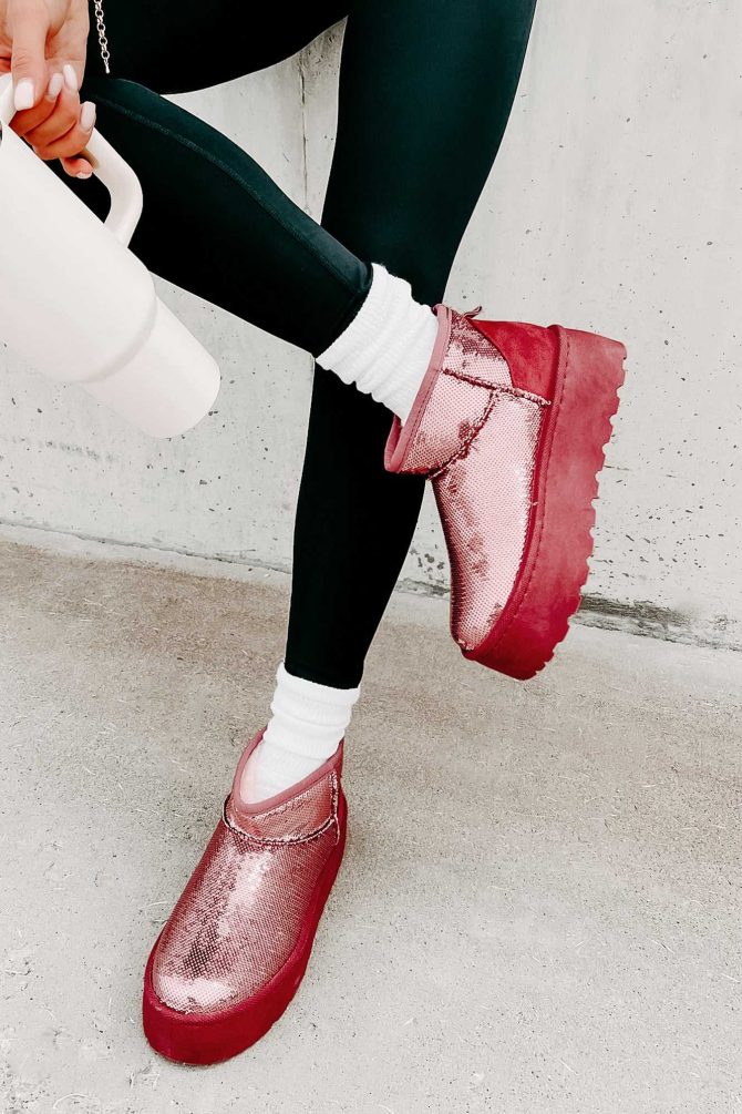 It's Been Real Sequin Platform Booties (Pink) · NanaMacs - Image 2