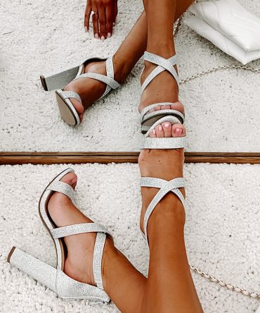 Future Star Rhinestone Heels (Silver Shimmer) · NanaMacs