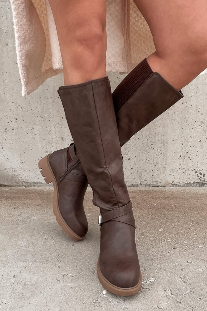 Waiting For Fall Knee High Boots (Chocolate) · NanaMacs - Image 4