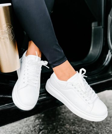 Sidewalk Strut Platform Sneaker (White) · NanaMacs