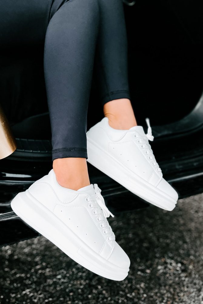 Sidewalk Strut Platform Sneaker (White) · NanaMacs - Image 3