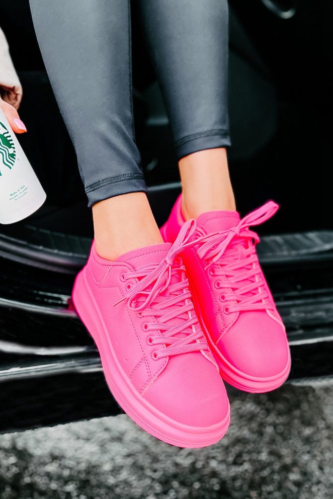 Sidewalk Strut Platform Sneaker (Hot Pink) · NanaMacs - Image 3
