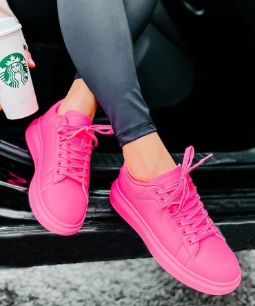 Sidewalk Strut Platform Sneaker (Hot Pink) · NanaMacs