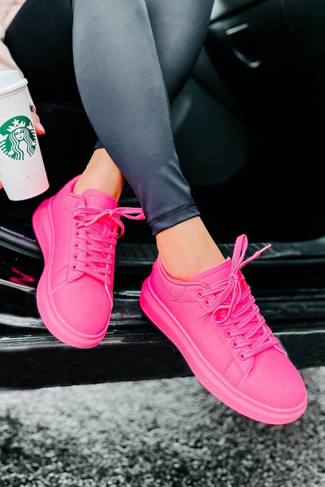 Sidewalk Strut Platform Sneaker (Hot Pink) · NanaMacs