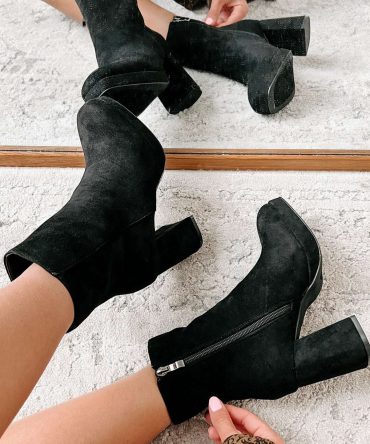 Kick Rocks Sis Faux Suede Platform Booties (Black) · NanaMacs