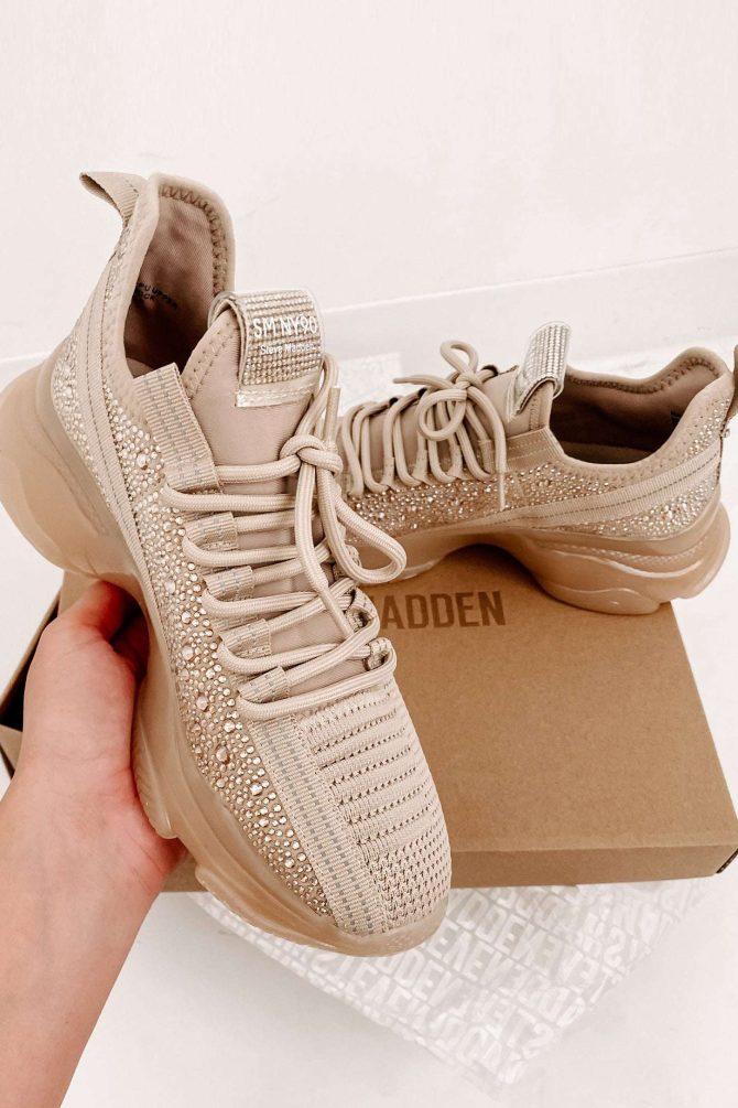 Raise The Bar Steve Madden Chunky Rhinestone Chunky Sneakers (Blush Mu · NanaMacs - Image 2