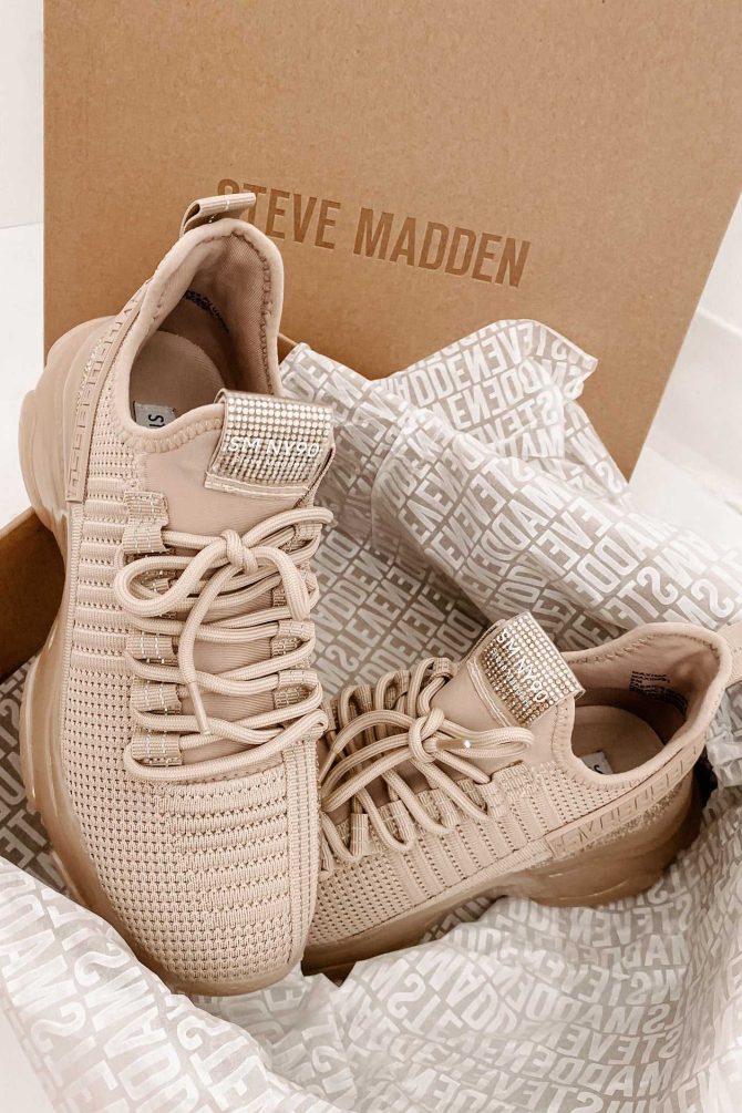 Raise The Bar Steve Madden Chunky Rhinestone Chunky Sneakers (Blush Mu · NanaMacs - Image 3