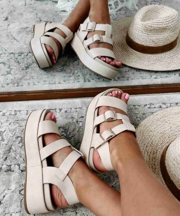 Drifting Away Platform Sandals (Natural) · NanaMacs