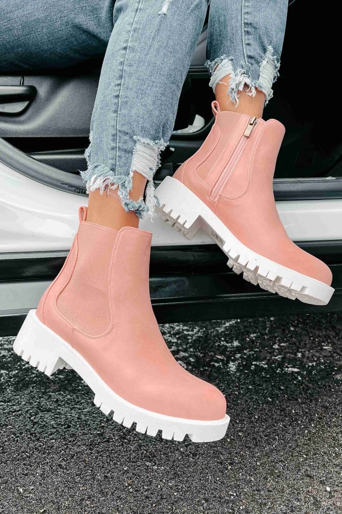 Dreya Lug Sole Chelsea Boots (Blush) · NanaMacs - Image 2