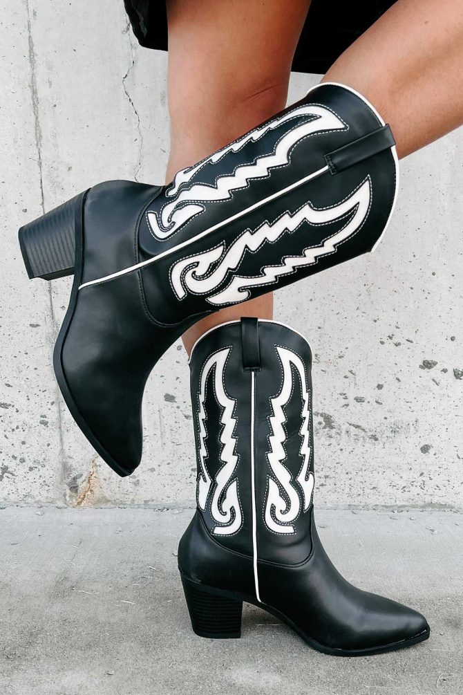 Grit & Grace Cowboy Boots (Black) · NanaMacs - Image 2