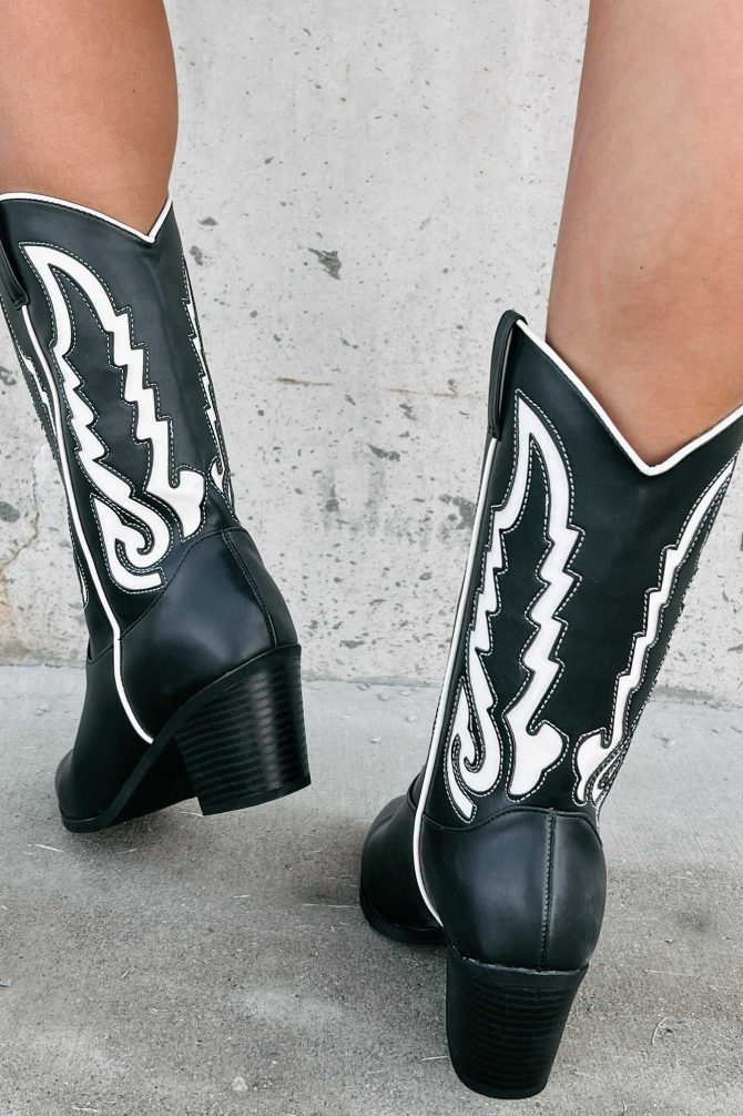 Grit & Grace Cowboy Boots (Black) · NanaMacs - Image 4