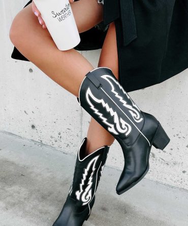 Grit & Grace Cowboy Boots (Black) · NanaMacs