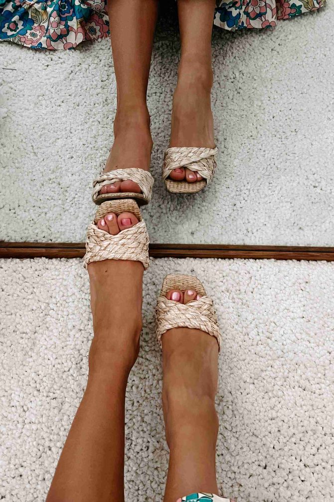 Resort Ready Twisted Woven Raffia Heels (Natural Raffia) · NanaMacs - Image 4